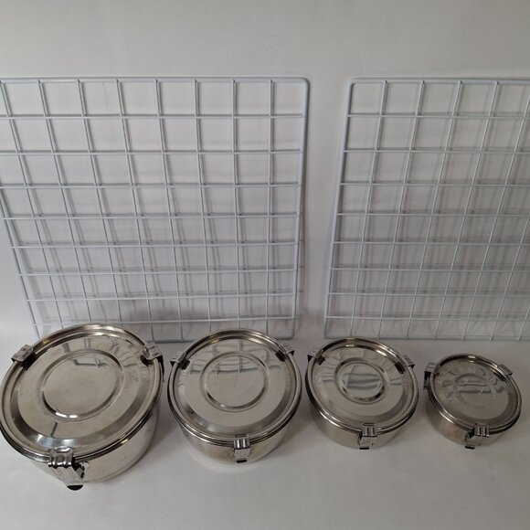 Set of 4 ONYX Stainless Steel Food Storage Containers Leak & Smell-Proof + Lids - Picture 12 of 14